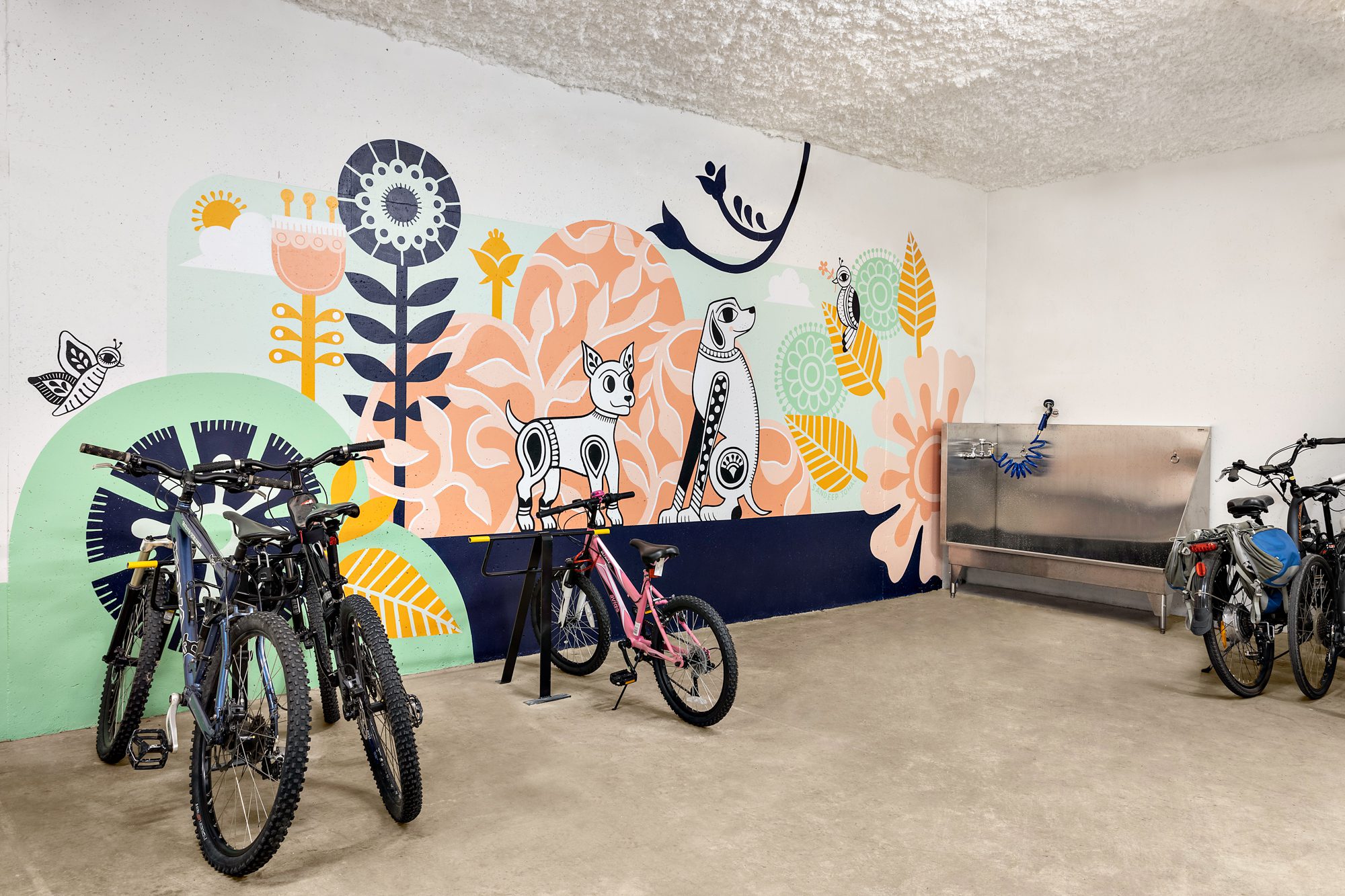 Solaro Rental Langley Home Bike Mural Art